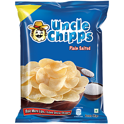 Uncle chipps Plain Salted Potato Chips, 25 g