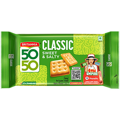 Britannia Sweet & Salty 50-50 Biscuits, 37.7 g
