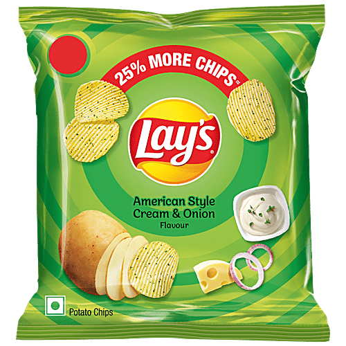 Lay's American Style Cream & Onion Flavour Potato Chips, 24 g