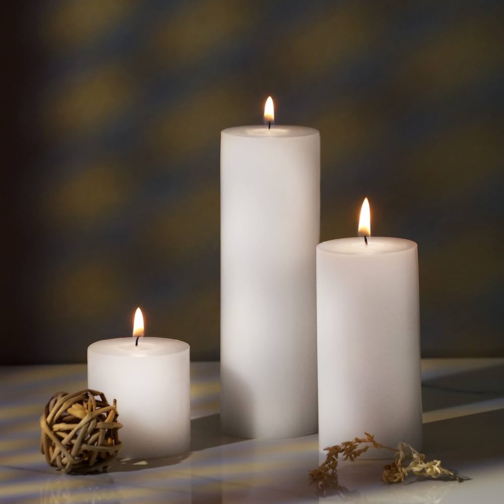 White Long Candle, 1 pc