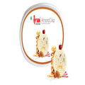 Almond crisp ice cream packaging with brand logo on a white background