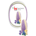 Purple and white textured product with blueberries and cheese on a white background, featuring Arum Accessories branding.