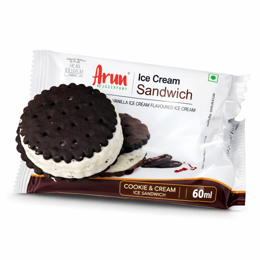 Arun Cookie & Cream ICE Sandwich, 60 ml