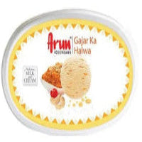 Arun Gajar Ka Halwa ice cream container on a white background