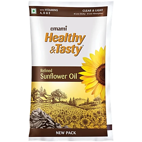Emami Healthy & Tasty Refined Sunflower Oil, 780 g Pouch