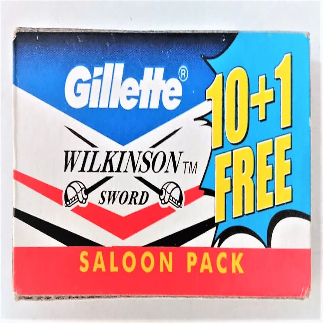 Gillette Wilkinson Sword saloon pack with 10+1 free offer on a white background