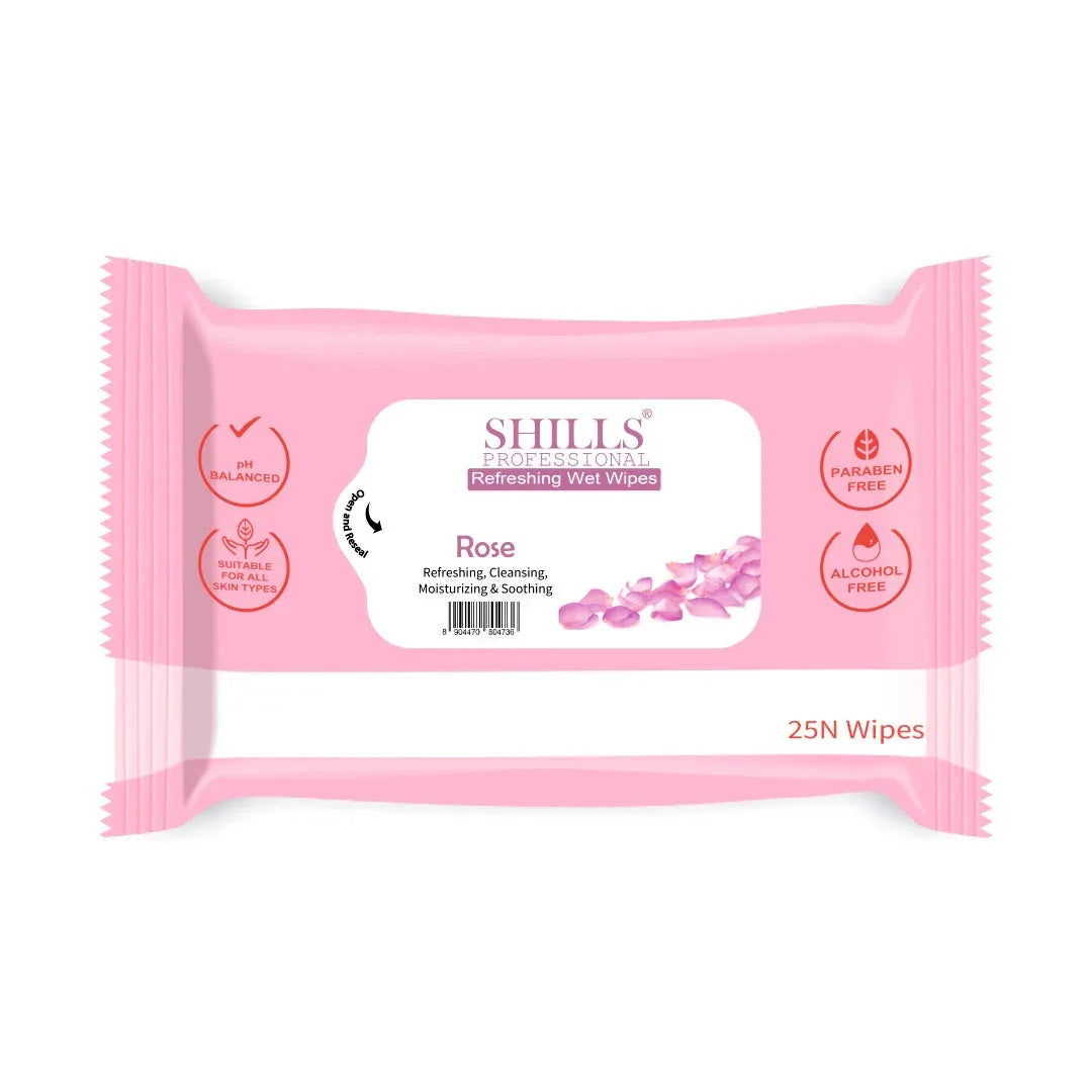 Shills Professional Rose Wet Wipes, 25 N