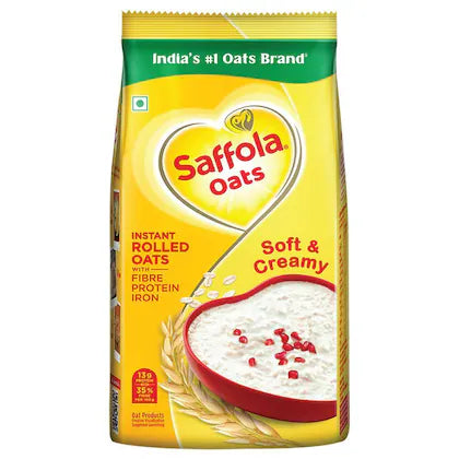 Saffola Soft & Creamy Instant Rolled Oats, 575 g