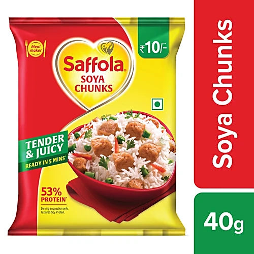 Saffola Meal Maker Soya Chunks, 40 g Pouch