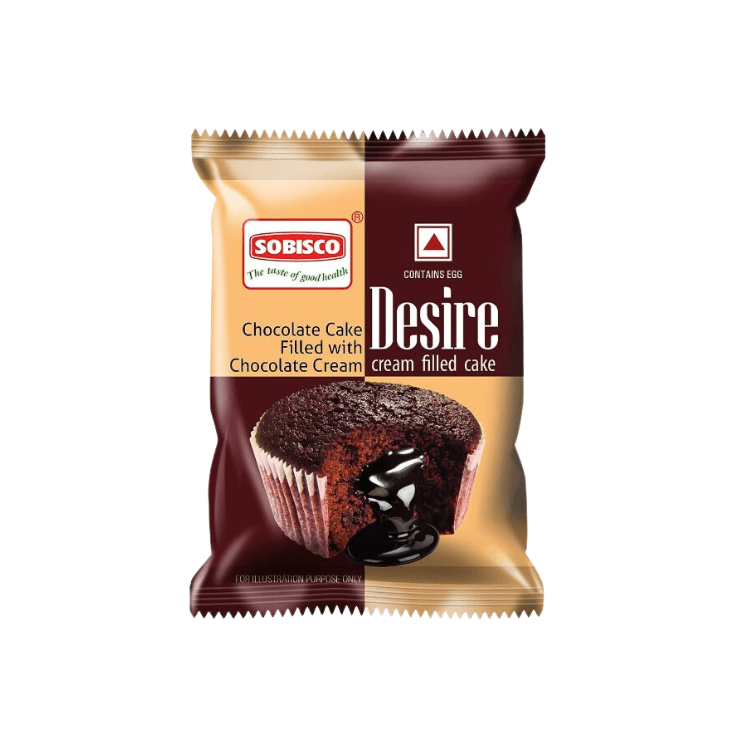 Sobisco Desire Chocolate Cake Filled with Chocolate Cream, 16.8 g