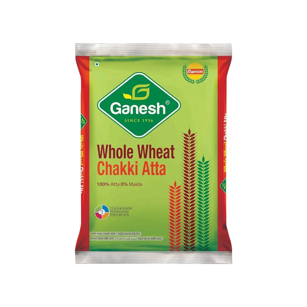 Ganesh Chakki Whole Wheat Atta, 1 kg