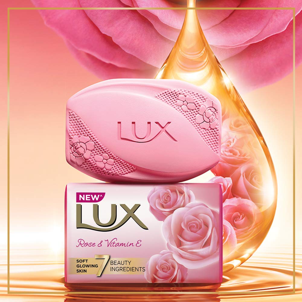 Lux Soft Glow Rose & Vitamin E Soap Bar, 47 g