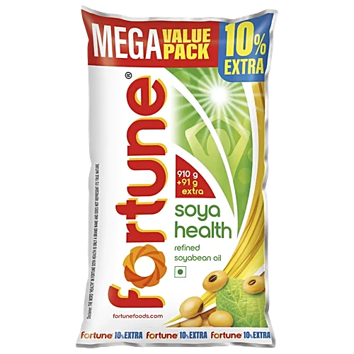 Fortune Soya Health Refined Soyabean Oil, 500 ml